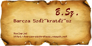 Barcza Szókratész névjegykártya